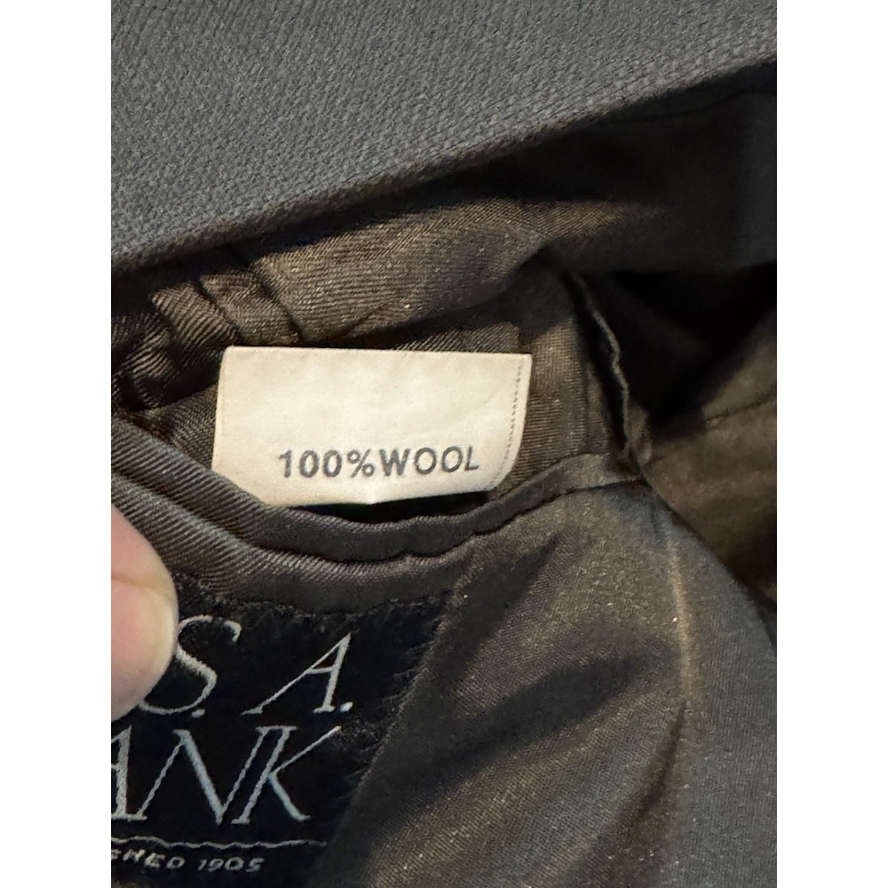 Jos A Bank 42R 100% Wool Blazer Sport Coat Brown 2 Button Notch Lapel - Picture 4 of 5